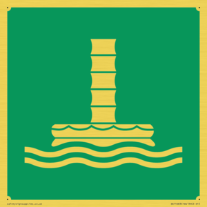 E055 safe condition marine evacuation chute